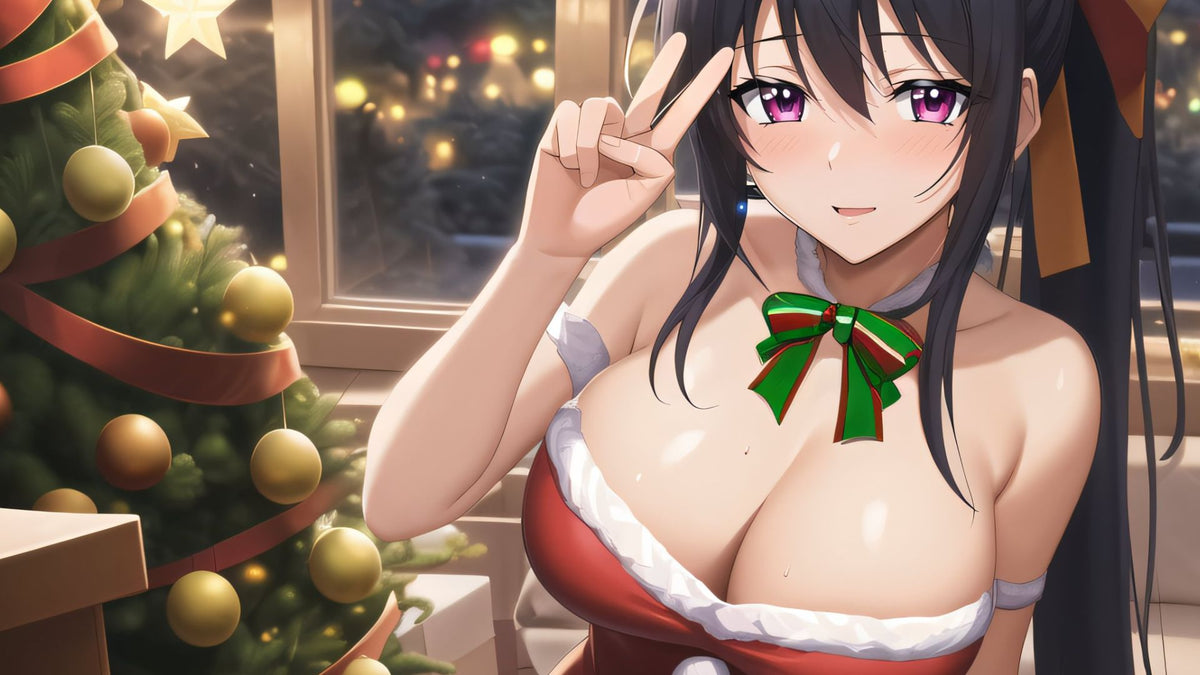 Akeno Himejima, 1girl, (((bimbo))), long black hair, purple eyes - SeaArt AI, image size:1200x675